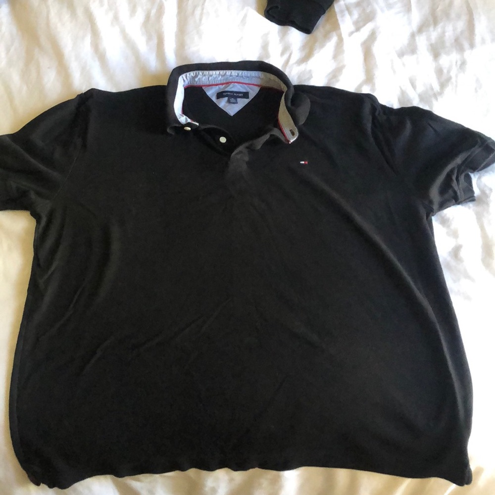 Black Tommy Hilfiger polo